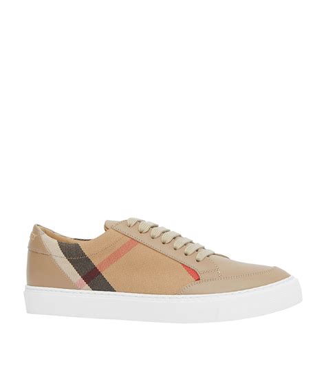 leather and house check trainers burberry|House Check and Leather Sneakers .